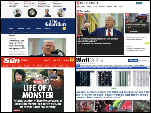 50 biggest UK news websites in May: Express audience up by almost a third in a year
