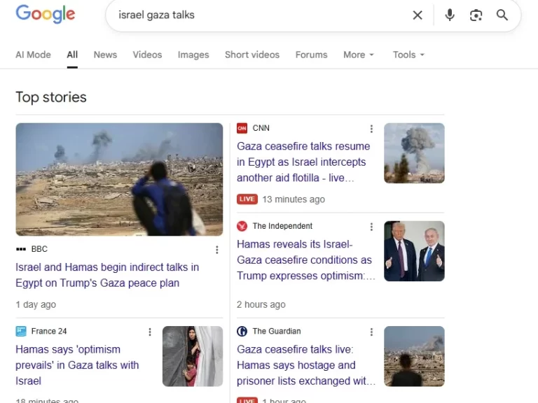 Most leading UK news websites fell down Google rankings in 2025